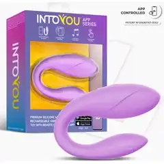  Сиреневый интерактивный вибромассажёр для пар Couple Toy Lavender 