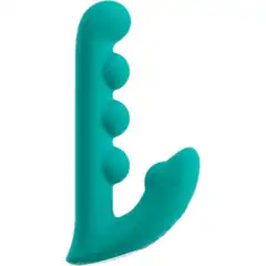  Зеленый вибратор SYLORA Unique Beads Vibrator 17 см 