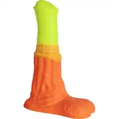  Оранжево-жёлтый фаллоимитатор Пегас Large 26,5 см 