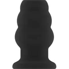  Чёрная анальная пробка с тоннелем №49 Small Hollow Tunnel Butt Plug 3 Inch 7,7 см 