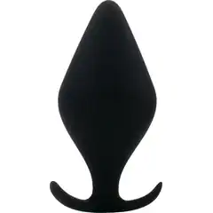  Чёрная анальная пробка Butt Plug with Handle Medium 12 см 
