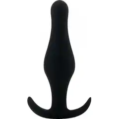  Чёрная малая анальная пробка Butt Plug with Handle Small 