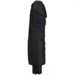  Чёрный вибратор Realistic Skin Vibrator Big 22 см 