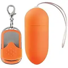  Оранжевое виброяйцо 10 Speed Remote Vibrating Egg Big с пультом ДУ 