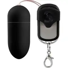  Чёрное виброяйцо Silicone Remote controlled Egg с дистанционным управлением 