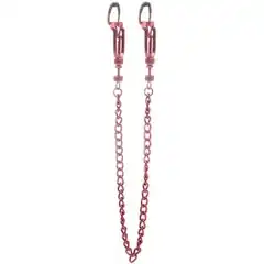  Красные зажимы на соски с цепочкой Helix Nipple Clamps 