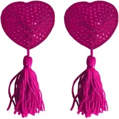  Розовые пестисы-сердечки Tassels Heart 