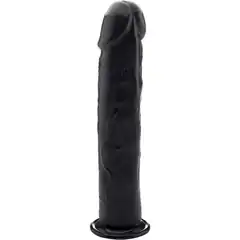  Чёрный фаллоимитатор-гигант Realistic Cock 15,5 Inch No Scrotum 39,5 см 