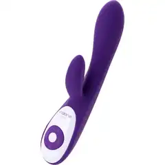  Фиолетовый вибратор Nalone Rhythm X2 с клиторальным стимулятором 21,6 см 