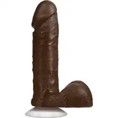  Реалистичный чернокожий фаллос The Realistic Cock 6” with Removable Vac-U-Lock Suction Cup 19,8 см 