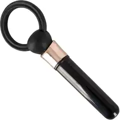  Чёрное эрекционное кольцо с вибростимулятором Penisring mit Minivibrator 