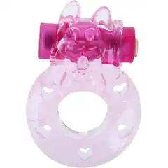  Эрекционное кольцо «Киска» с мини-вибратором 