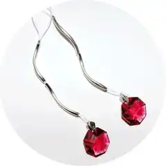  Украшение для груди с красными кристаллами Swarovski 
