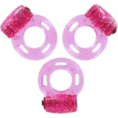  Набор из трех виброколец Pleasure Rings Pink 