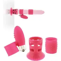  Набор розовых насадок на вибратор Vibrator Upgrade Kit 