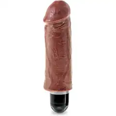  Коричневый вибратор-реалистик 5 Vibrating Stiffy 16,5 см 