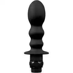  Чёрная насадка для душа HYDROBLAST 4INCH BUTTPLUG SHAPE DOUCHE для анальной стимуляции 