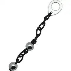  Серебристые вагинальные шарики Love in Chains на силиконовой цепочке 
