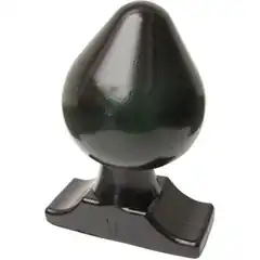  Чёрная анальная пробка All Black Gijs Butt Plug 19 см 
