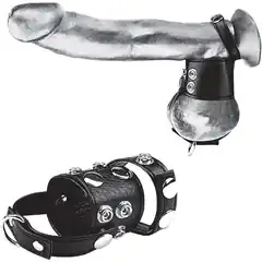  Утяжка на пенис и мошонку Cock Ring With 1.5 Ball Stretcher And Optional Weight Ring 