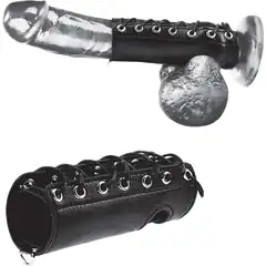  Сбруя на член на шнуровке 5 Cock Sheath 