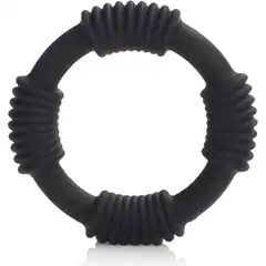  Чёрное эрекционное кольцо Adonis Silicone Rings Hercules 