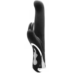  Чёрный перезаряжаемый вибратор Rechargeable Rabbit Purple 23,5 см 