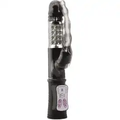  Чёрный анально-вагинальный вибратор Vibro Bead 22,6 см 