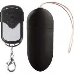  Чёрное перезаряжаемое виброяйцо с ДУ Rechargeable Vibrating Egg 