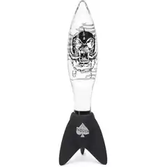  Прозрачная анальная пробка Motorhead Bomber Clear Black Glass 17,8 см 
