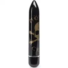  Чёрный классический вибратор Motley Crue Classic Skull 18,4 см 
