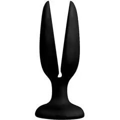  Чёрная пробка-бутон MENZSTUFF FLOWER BUTT PLUG 4INCH 11 см 