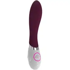  Бордовый вибратор BEAUTY для G-стимуляции 19,8 см 