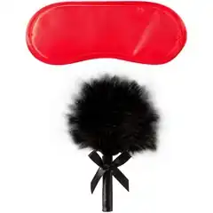  Набор для игр Velvet Soft Eye Mask and Tickler: маска на глаза и пуховая кисточка 