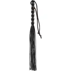  Чёрная мини-плеть из резины Rubber Mini Whip 22 см 