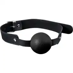  Силиконовый кляп-шар с ремешками из полиуретана Solid Silicone Ball Gag 