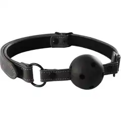  Чёрный кляп-шар с отверстиями для воздуха Renegade Bondage Ball Gag 