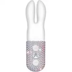  Белый вибратор с ушками The Pocket Rabbit Crystallized White 