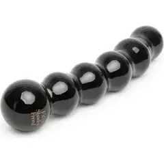  Чёрный стеклянный стимулятор It s Divine Black Glass Beaded Dildo 20,3 см 