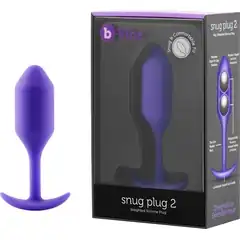  Фиолетовая пробка для ношения B-vibe Snug Plug 2 11,4 см 