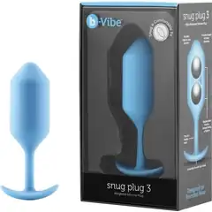  Голубая пробка для ношения B-vibe Snug Plug 3 12,7 см 