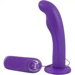  Фиолетовый вибратор с присоской Silicone Purple Vibe 17,5 см 