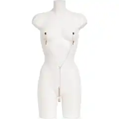  Золотистые зажимы для сосков и клитора All Sensation Nipple and Clitoral Chain 
