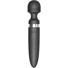  Чёрный жезловый массажер Deluxe Mega Wand Wireless 28x 