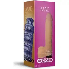  Телесный реалистичный мультискоростной вибратор Mad Tower 22,5 см 