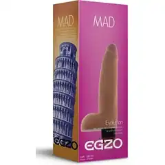  Телесный реалистичный мультискоростной вибратор Mad Tower 20 см 