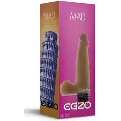  Телесный реалистичный мультискоростной вибратор Mad Tower 18,5 см 