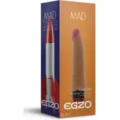  Реалистичный мультискоростной вибратор без мошонки Mad Rocket 18,5 см 