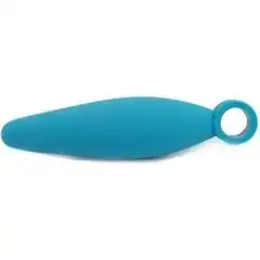  Голубая анальная пробка Climax Anal Finger Plug 10,5 см 