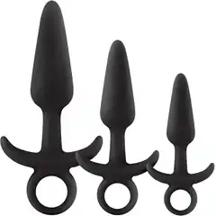  Набор черных анальных пробок с держателем Renegade Men s Tool Kit 